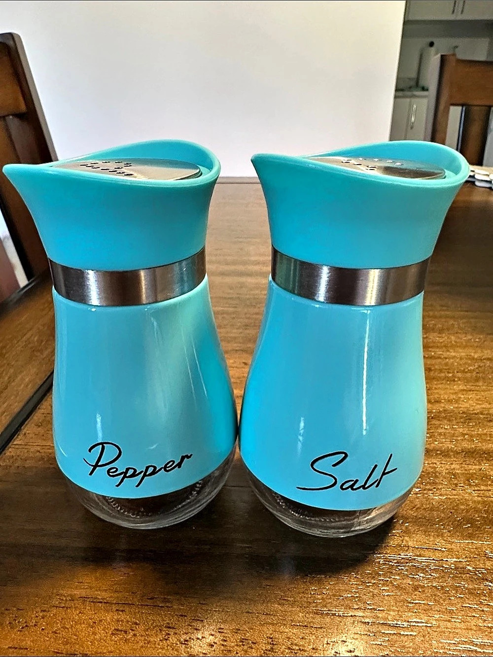 Blue & Silver Salt and Pepper Shakers